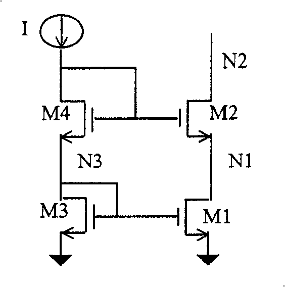 Single current bias circuit of current source