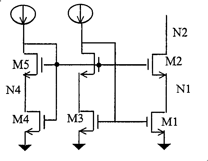 Single current bias circuit of current source
