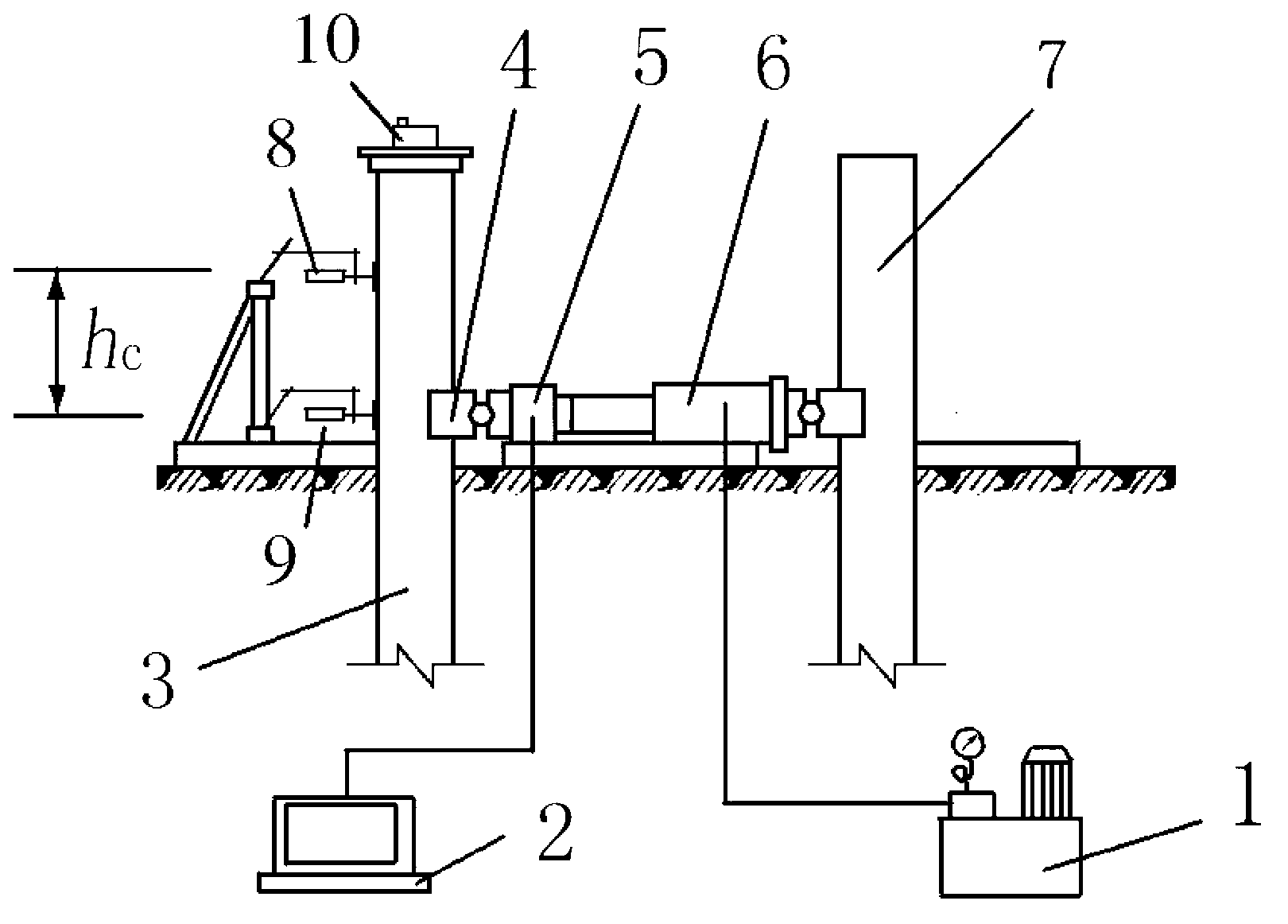 Foundation pile foundation model analyzing method and test device for same