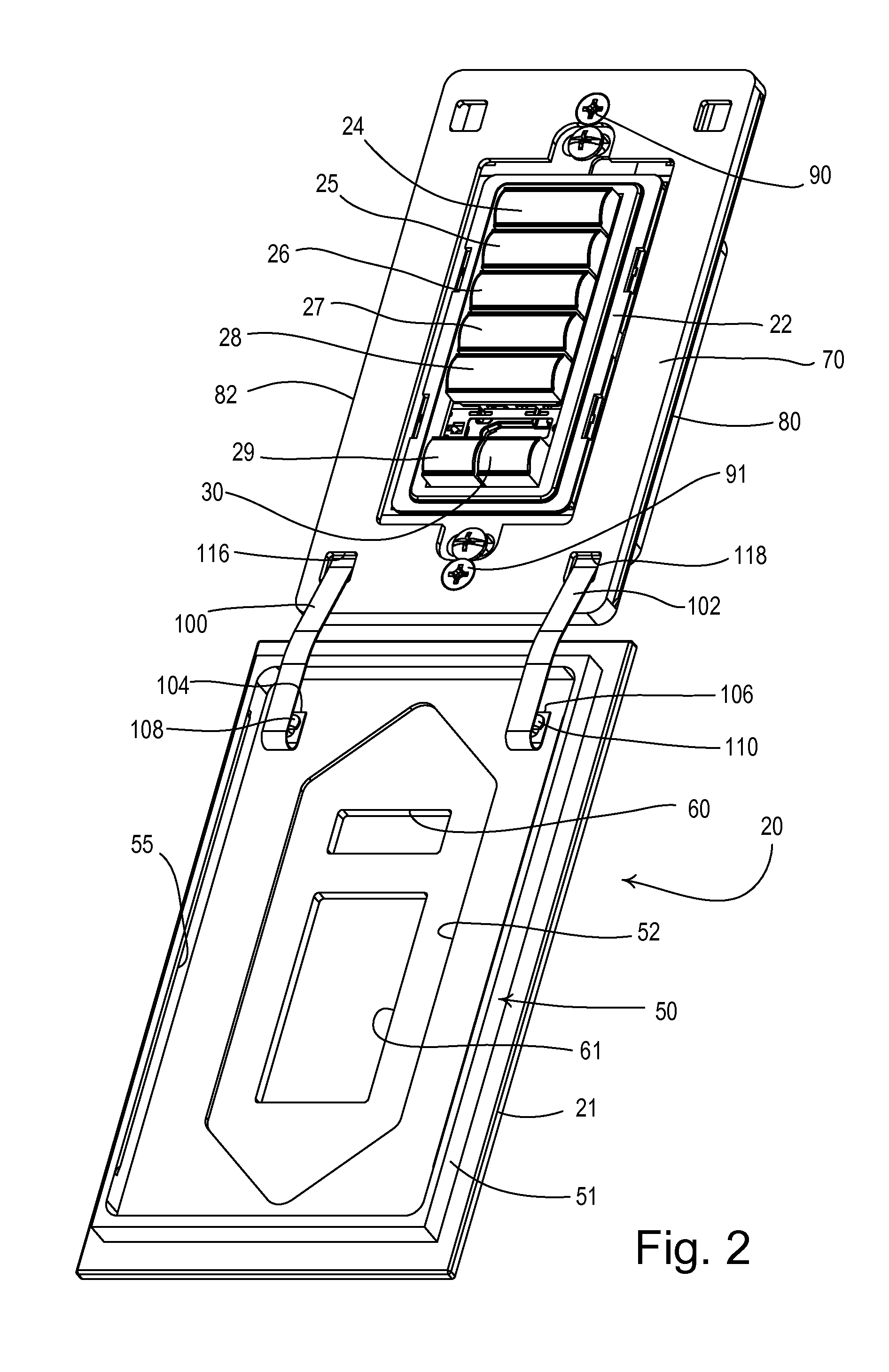 Glass faceplate for keypad of a load control system