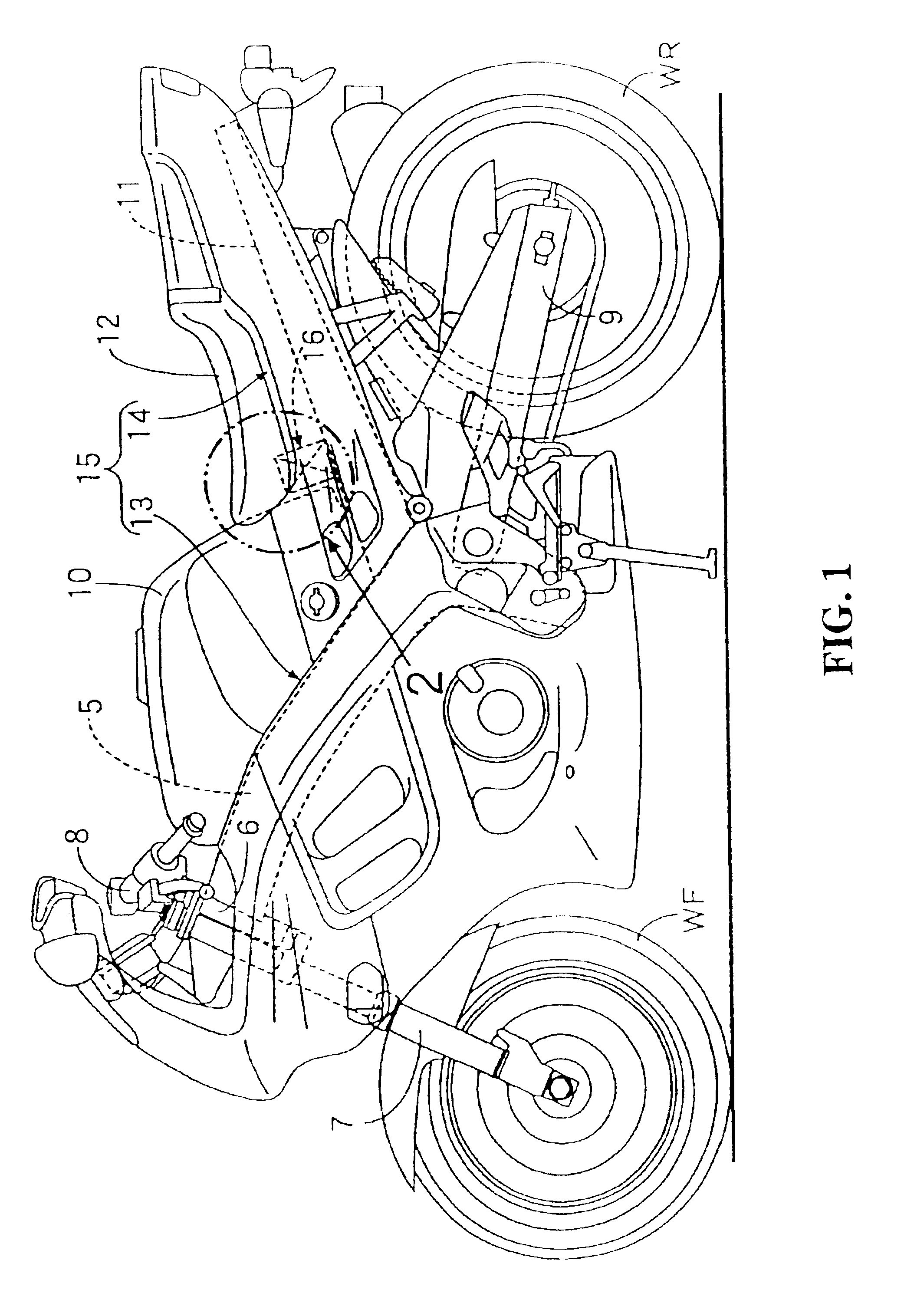 Airbag apparatus for motorcycles