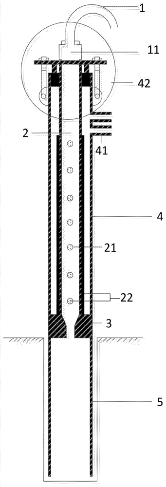 Filter-pressing type grouting device for soft formation and grouting method of grouting device