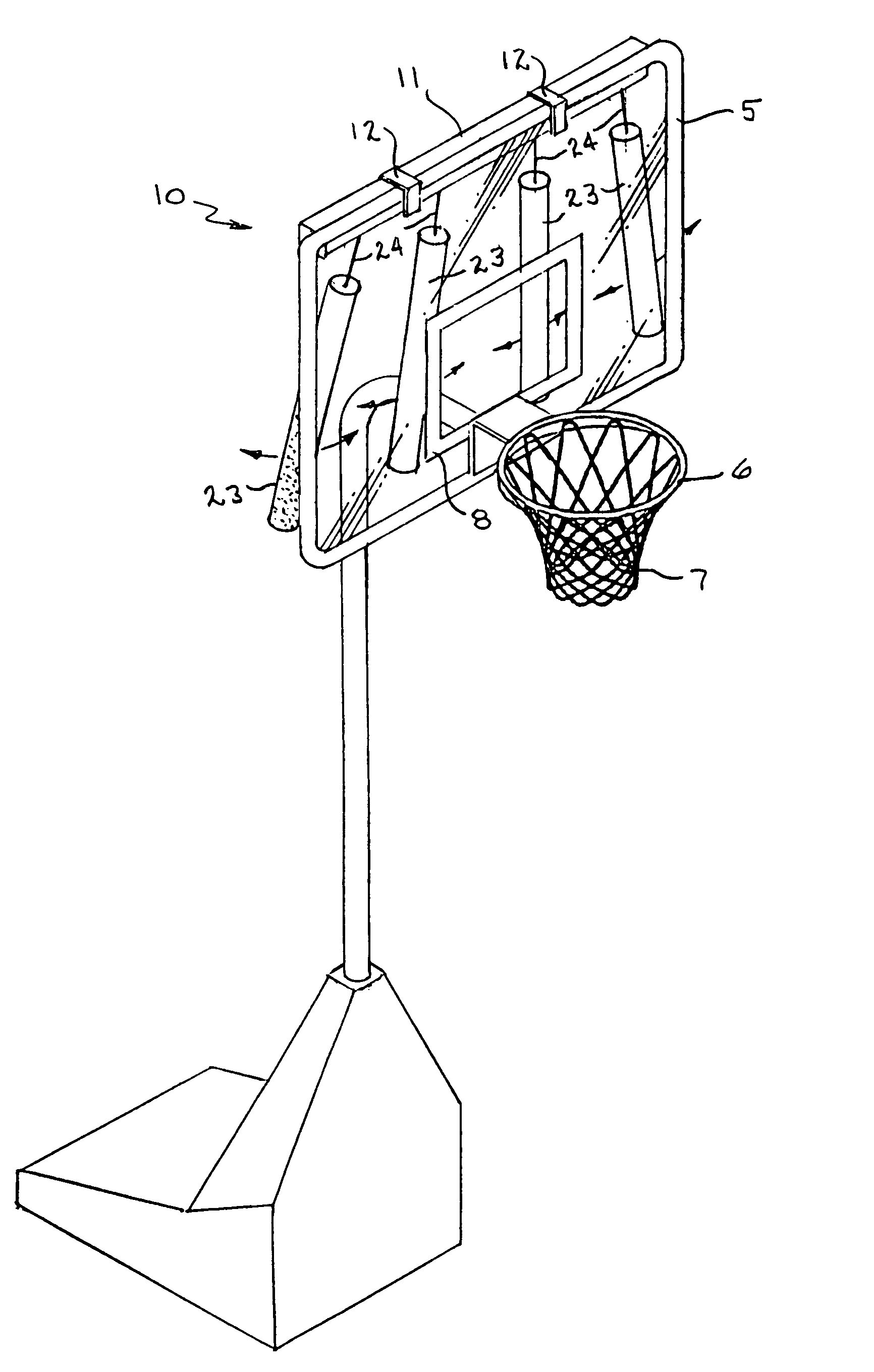 Basketball training device and method
