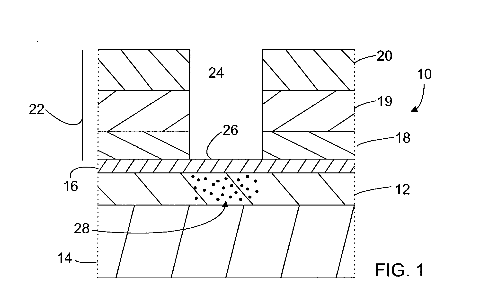 Emitter with dielectric layer having implanted conducting centers