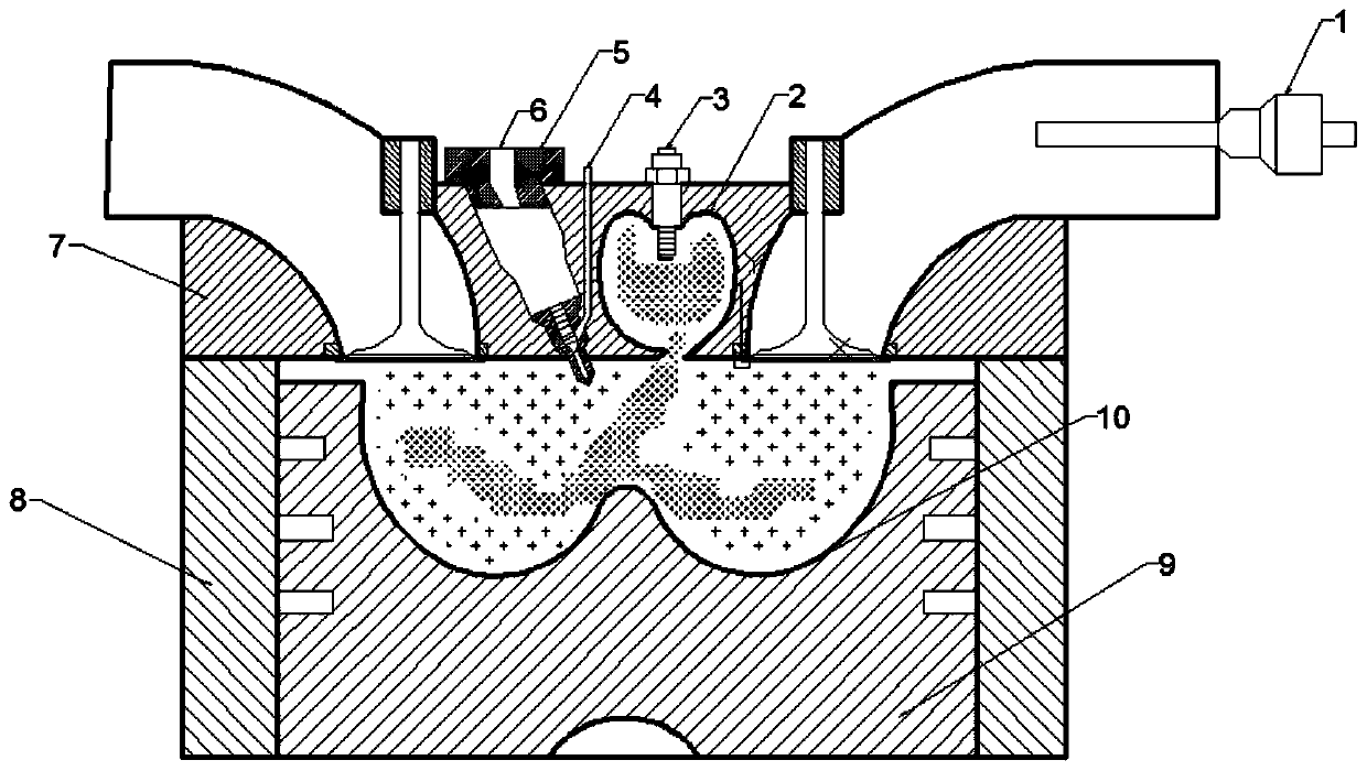 Engine layered rapid combustion method capable of achieving multi-time natural gas spraying