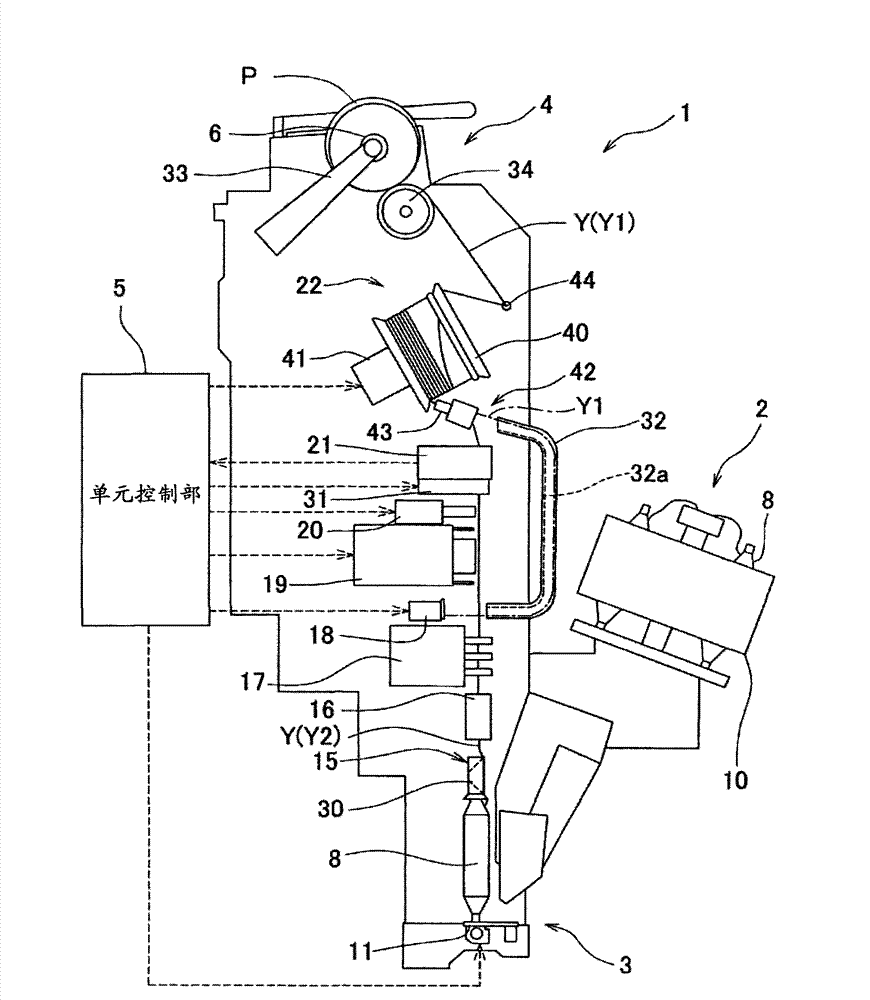 Yarn accumulating device and yarn winding device provided with the same