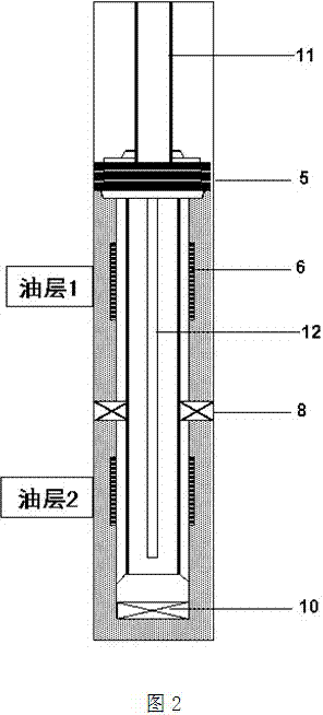 Lifting type layered oil production tubular column