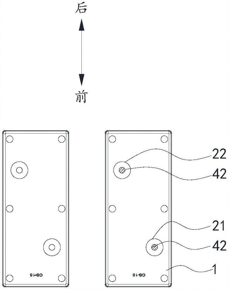 Storage battery outer shell two-point glue injection hot runner structure, injection molding method and injection molding machine