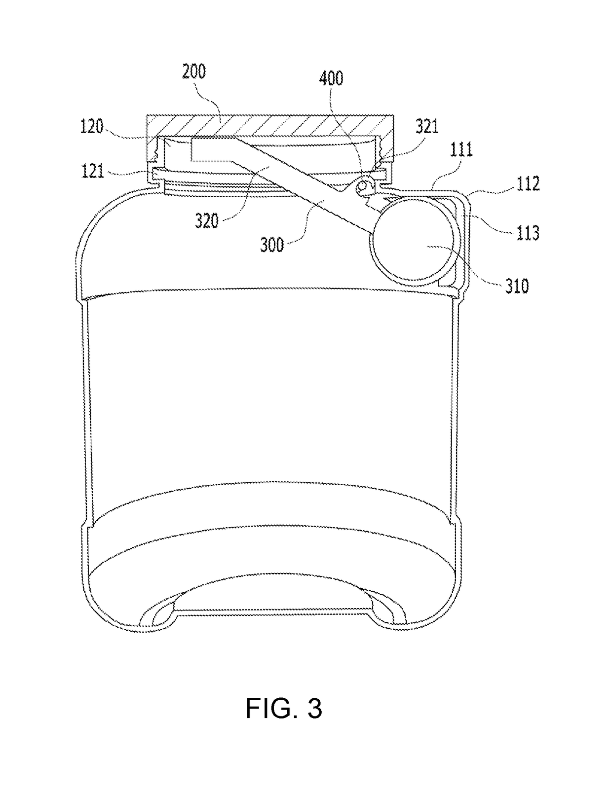 Container having spoon