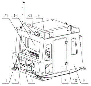 Mining dumper cab for preventing tipping and falling deformation