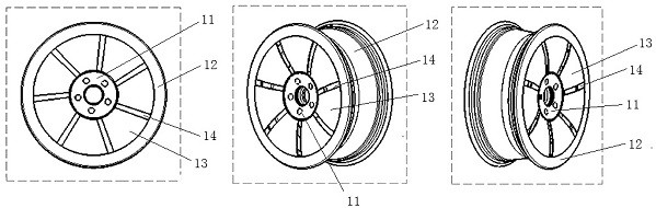 A kind of heat dissipation method and device for automobile wheel hub, automobile