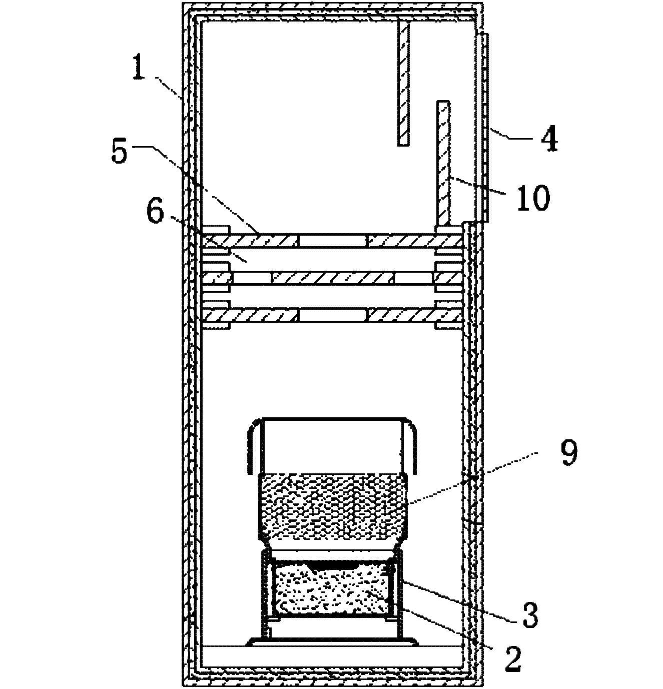 Cooling method for hot gas dispersoid fire-extinguishing device