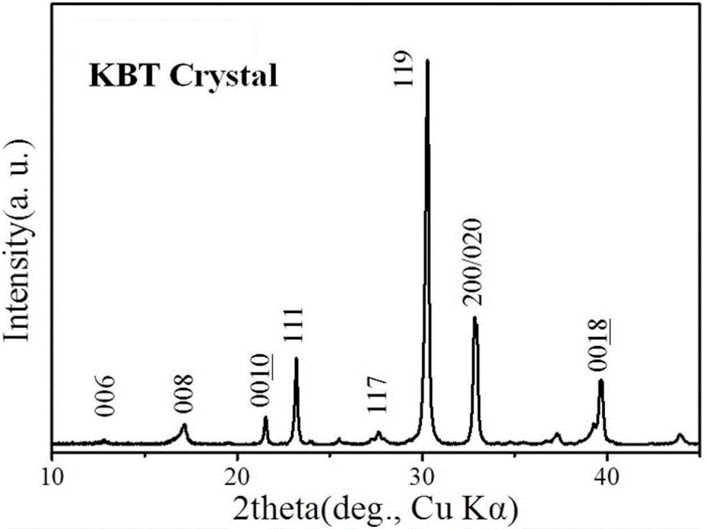 Preparing technology of bismuth-layer-structure K0.5Bi4.5Ti4O15 crystal