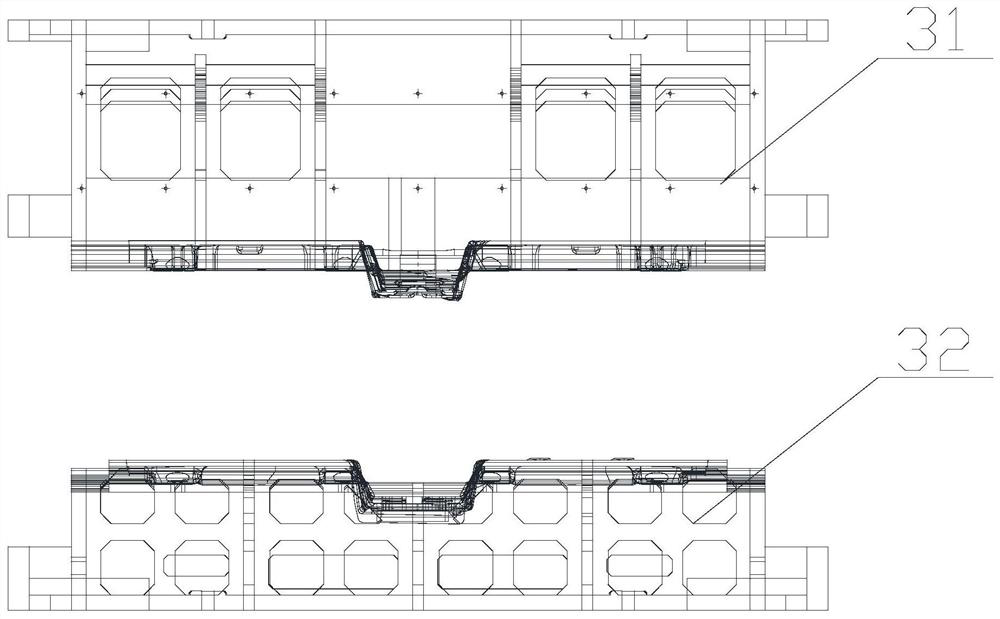 A molding process of felt built-in support