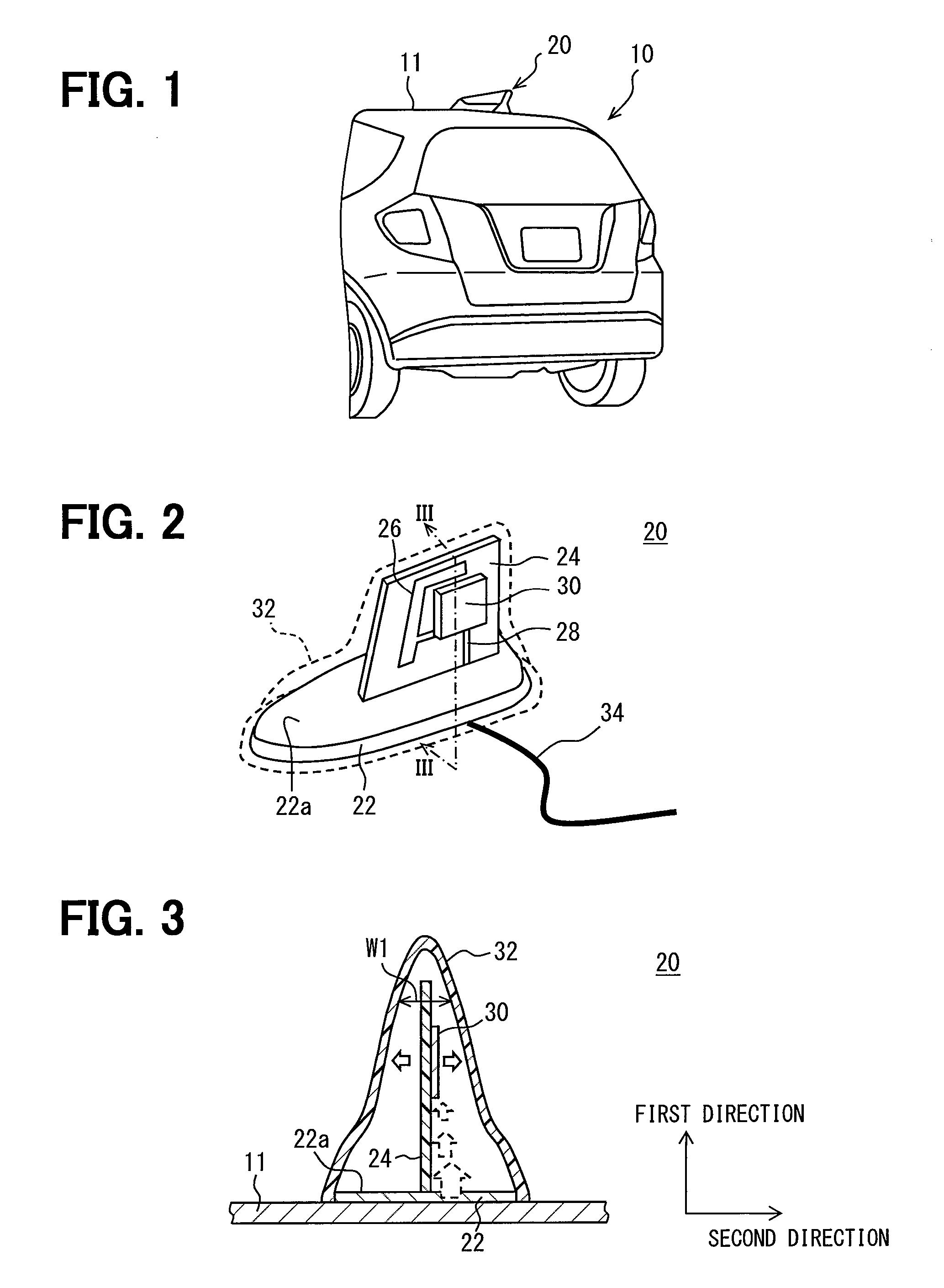Vehicle-mounted antenna device