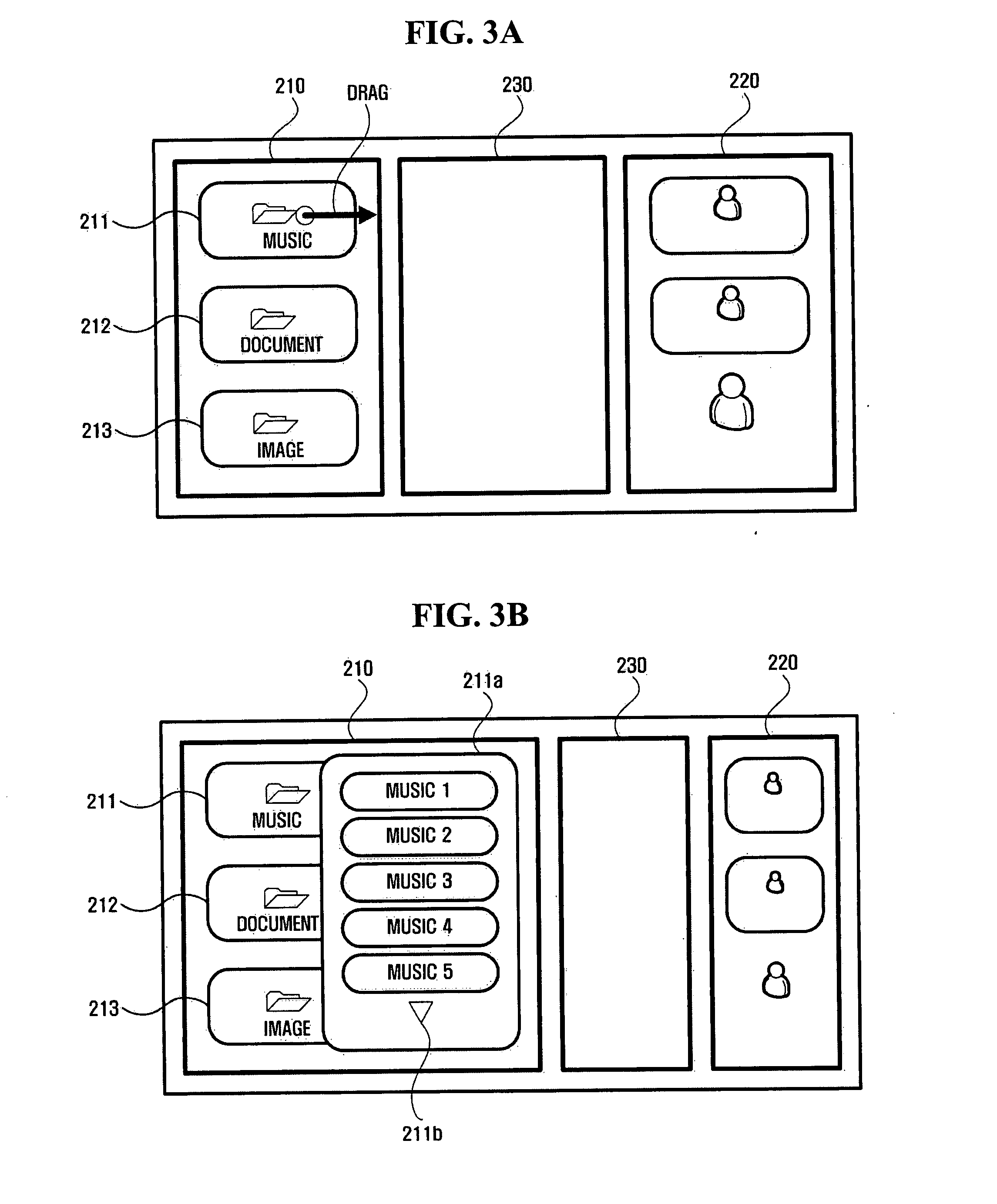 Apparatus, method, and medium for providing user interface for file transmission