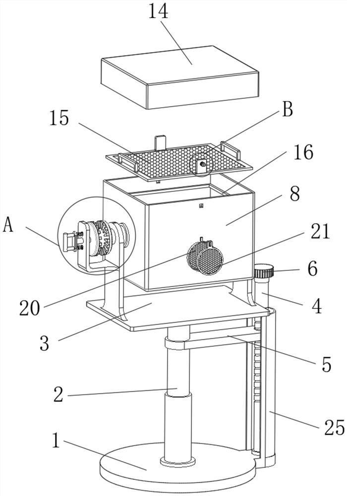 Bee feeding box facilitating observation of bee state and use method thereof