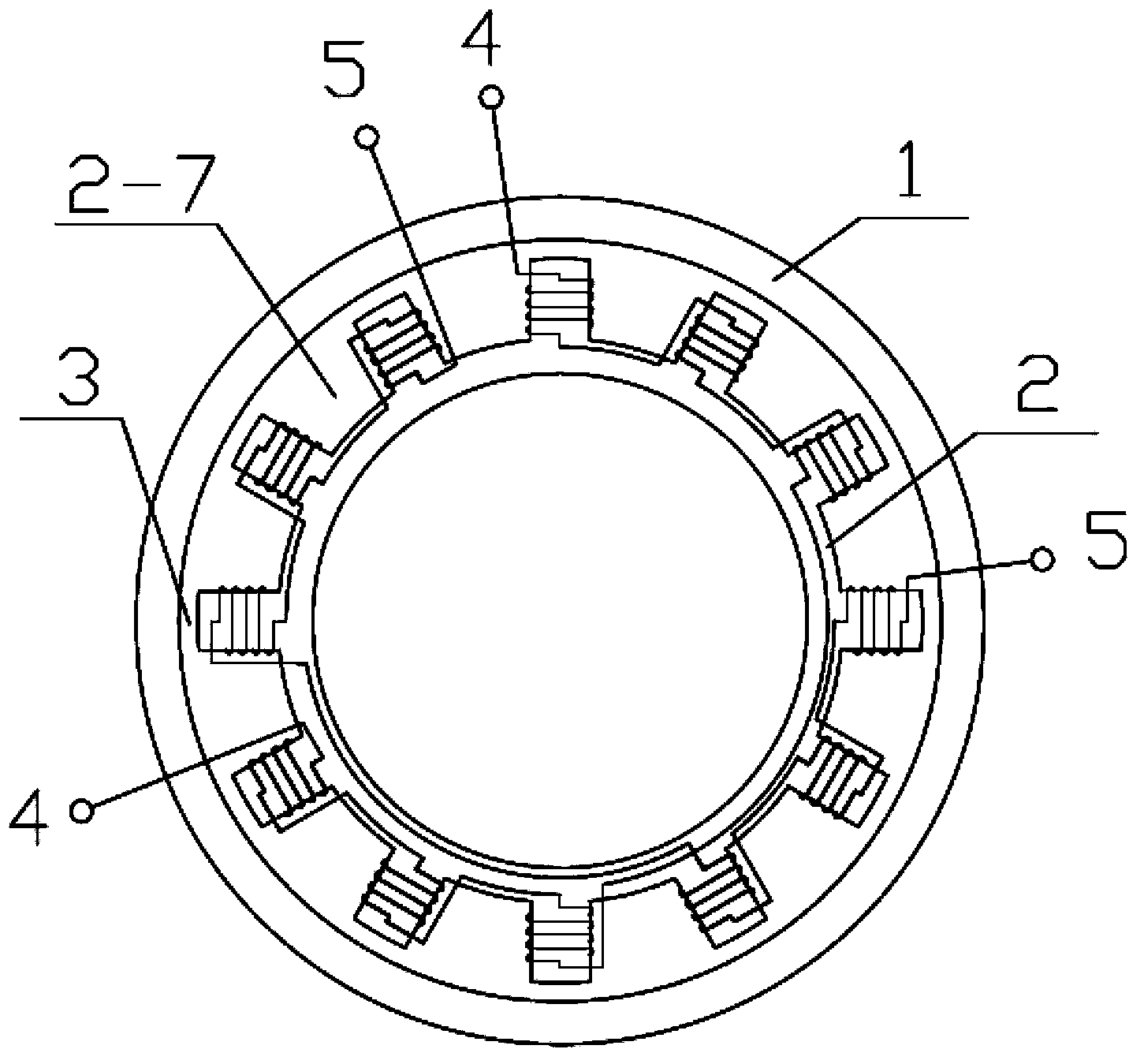 Double-channel axial magnetic circuit outer rotor reluctance type rotary transformer