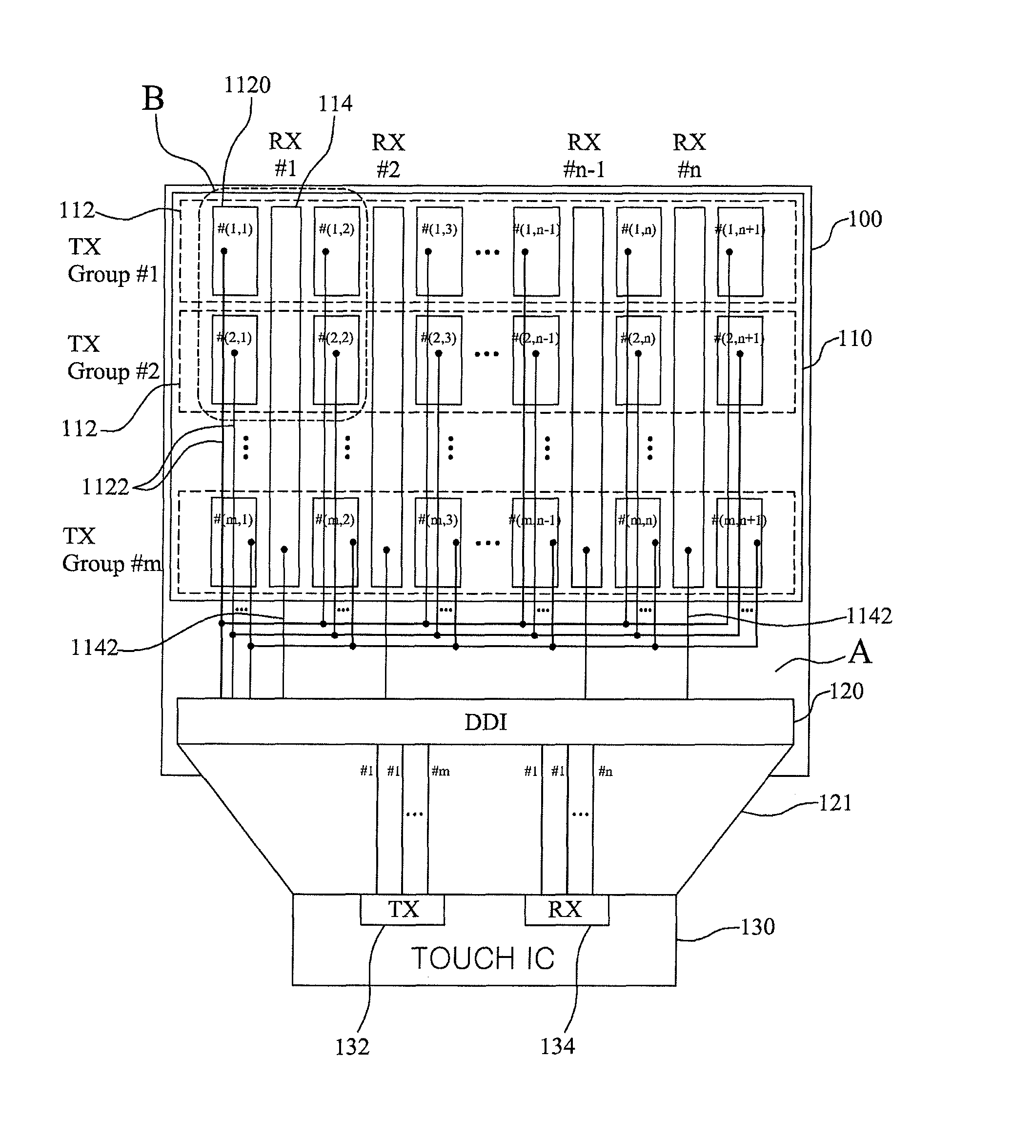 Display device with integrated touch screen