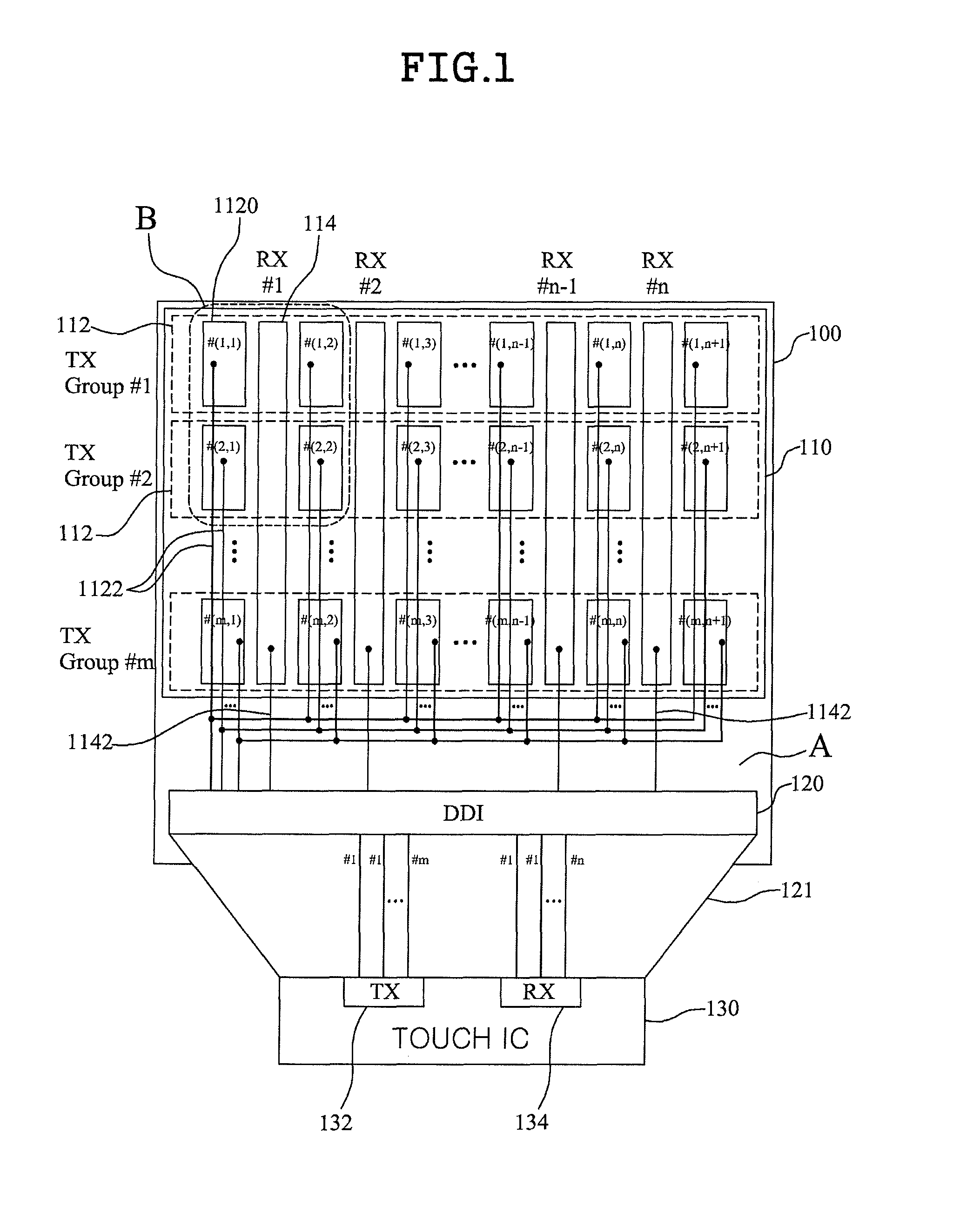 Display device with integrated touch screen