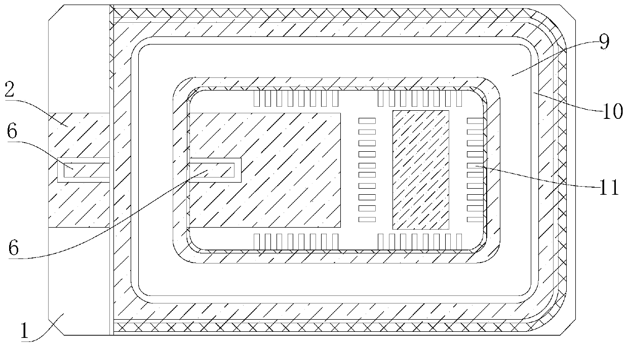 Ceramic packaging shell and packaging shell mounting structure