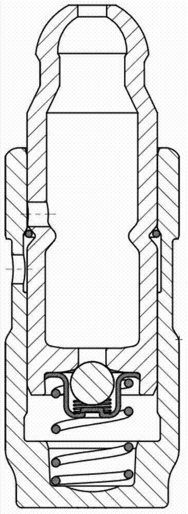 Columnar hydraulic tappet