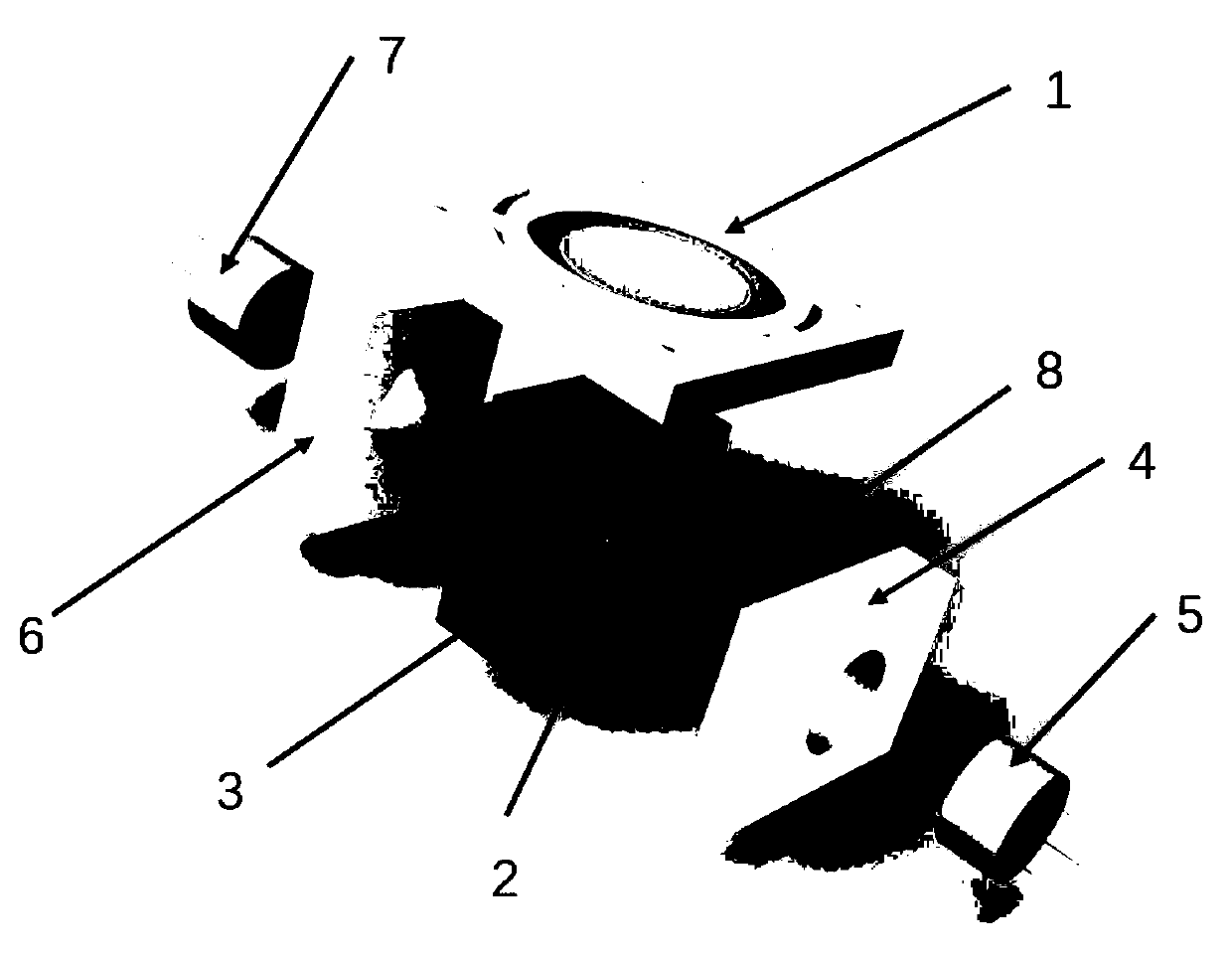 Infrared gas sensor with piezoelectric micropump and turbulent flow structure