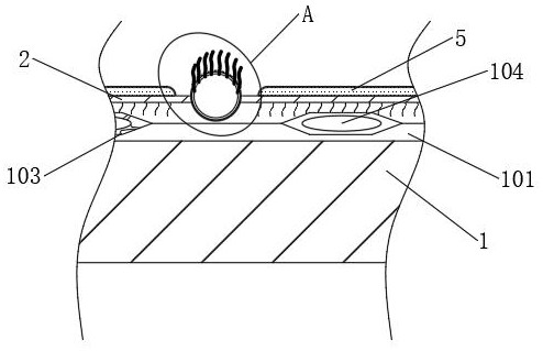 Concrete precast slab capable of guiding and evaporating water