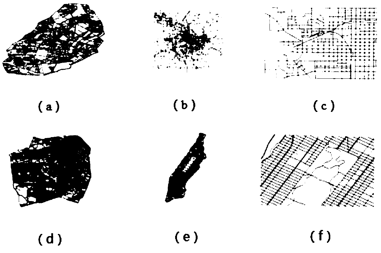 A road network layering method based on a road marking structure and visual saliency