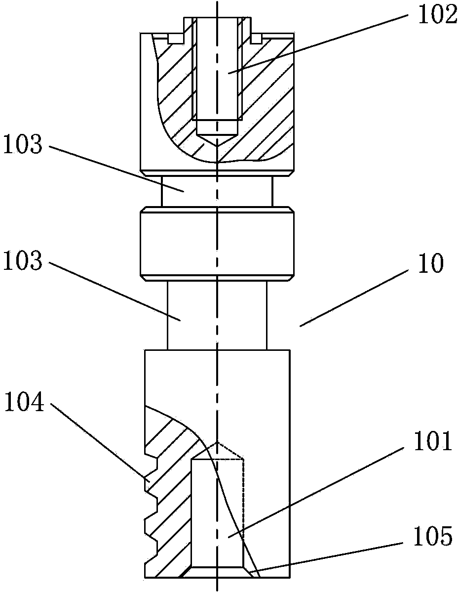 Feeding adjustment stud on sewing machine