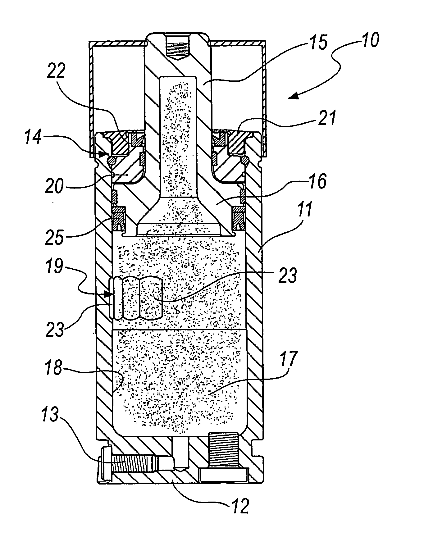 Gas cylinder actuator with overtravel safety device