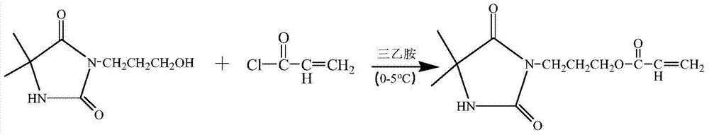 A kind of halamine double-bond hydantoin antibacterial agent and its preparation and application method