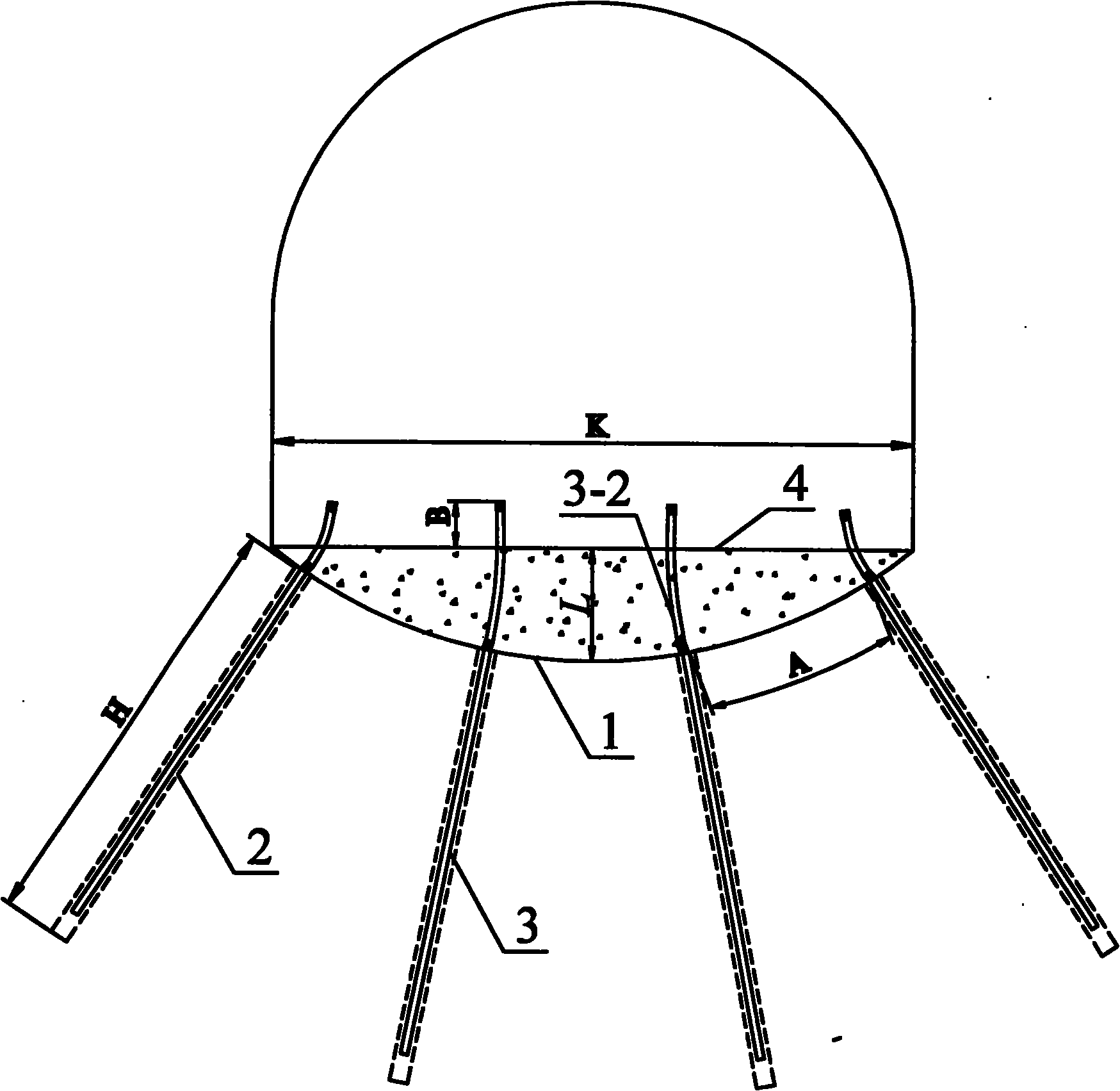 Method for reinforcing roadway floor by grouting