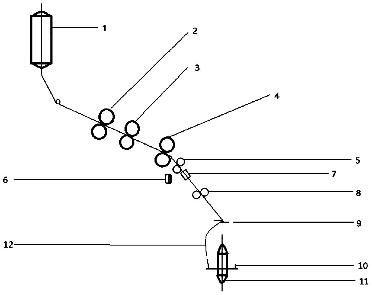 Yarn printing device based on ring spinning frame, and yarn printing method thereof