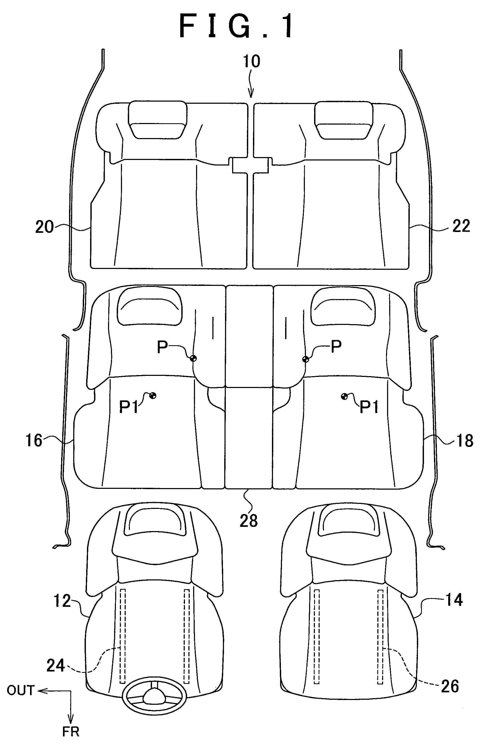 Vehicle seat arranging structure