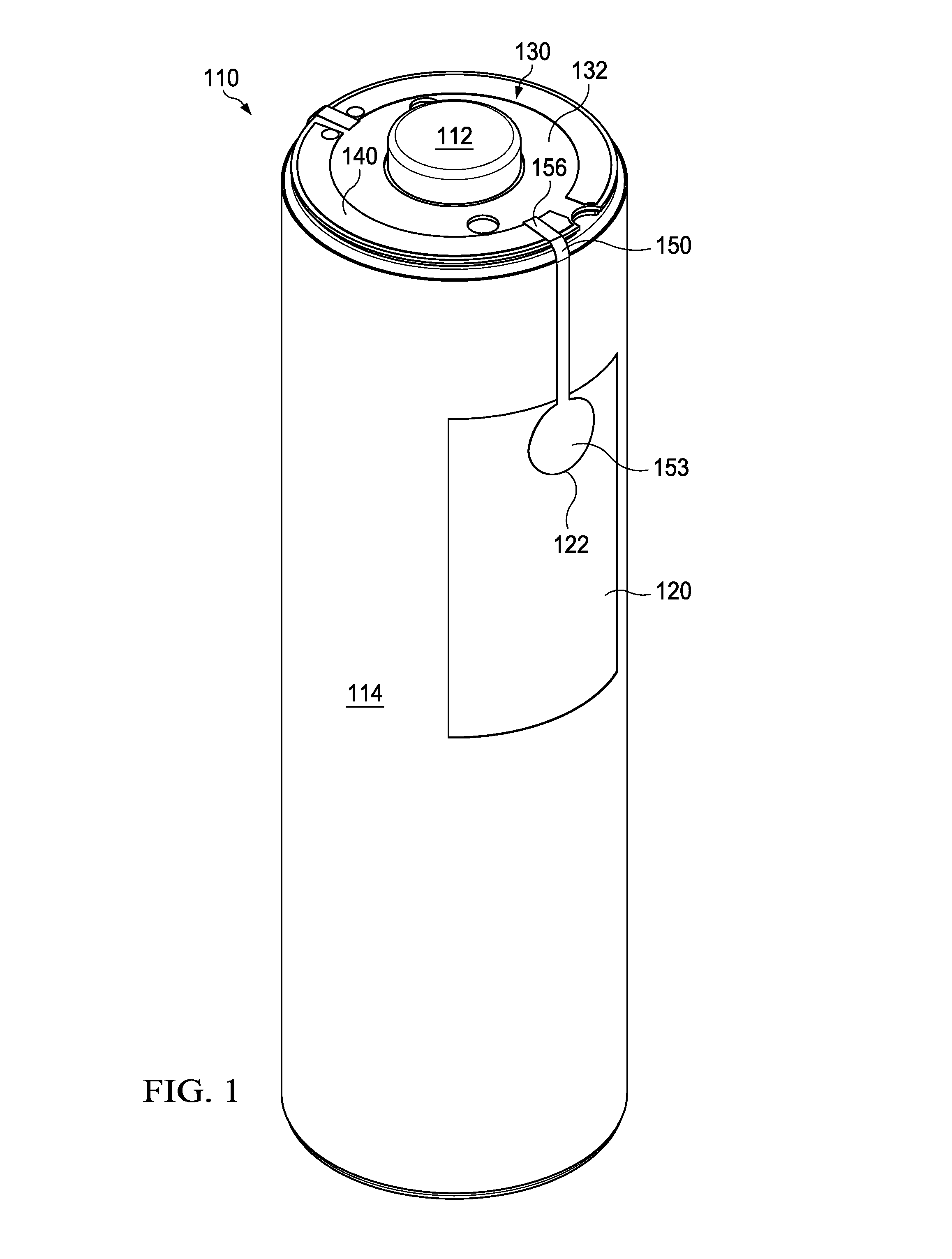 Battery including an on-cell indicator