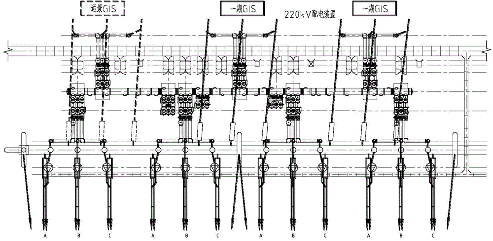 Assembly type height-adjustable outdoor GIS postposition embedded part and construction method thereof