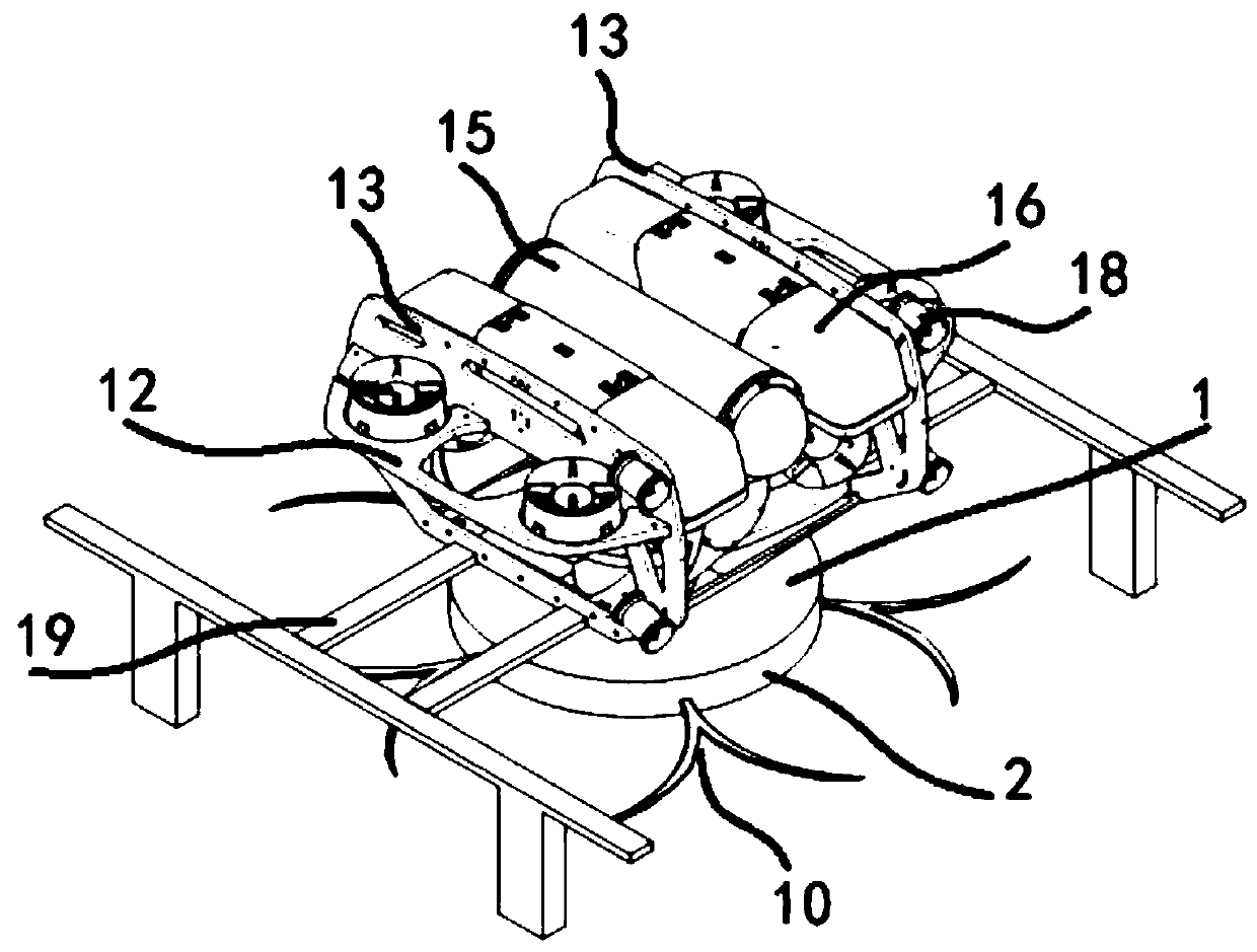 Underwater weeding device