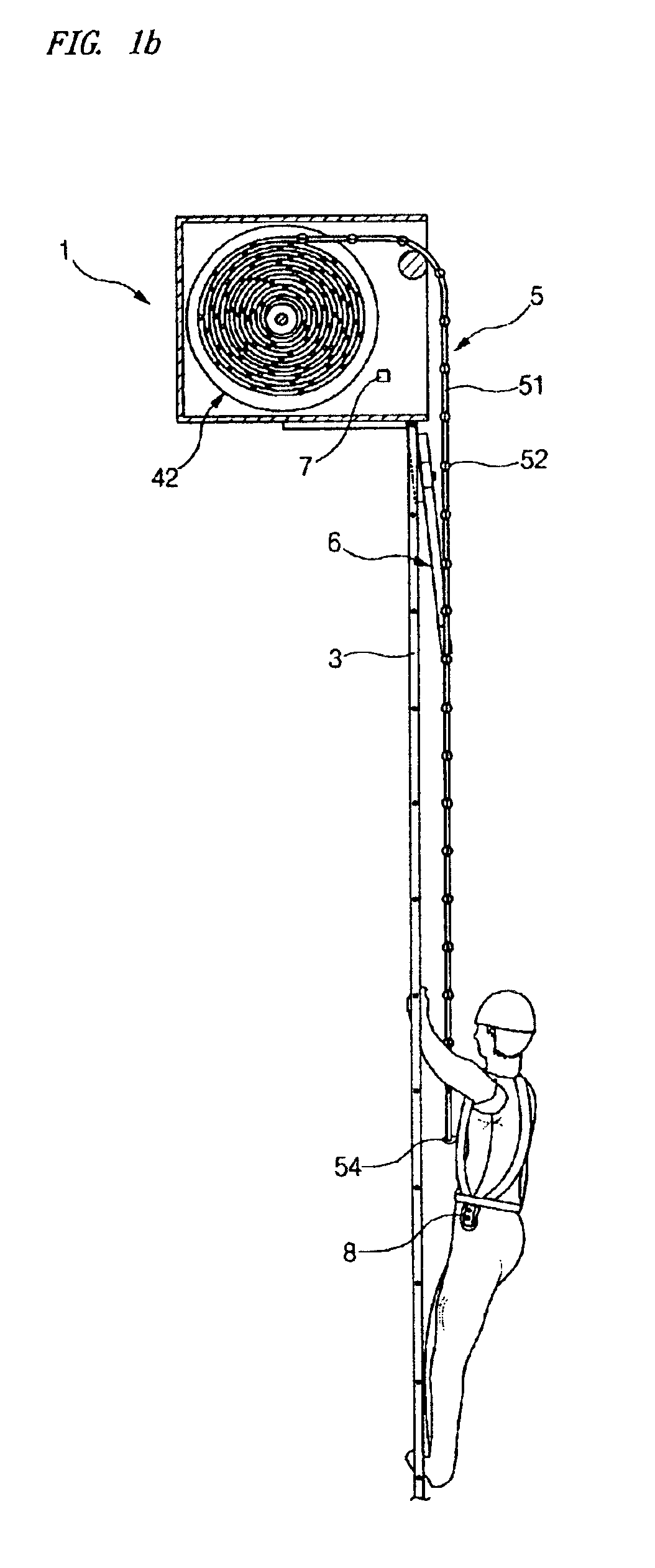 Climbing safety device for tower crane