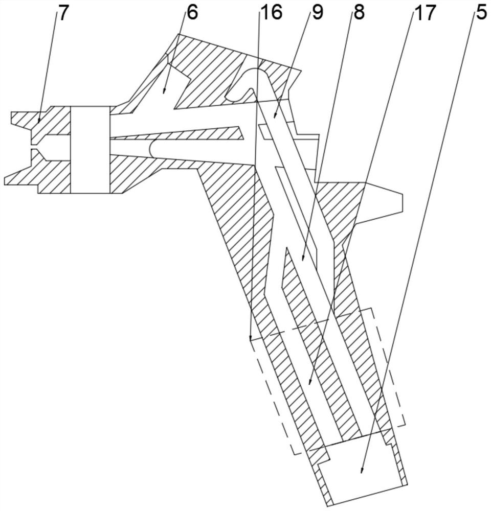 Spray gun for prolonging service life of mold coating in metal mold casting