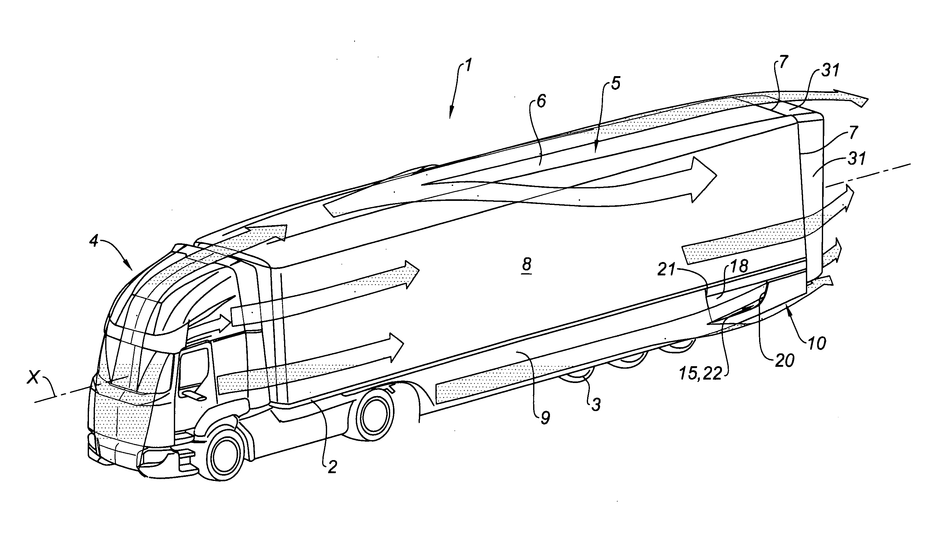 Rear aerodynamic device for a vehicle and vehicle equipped with such a device