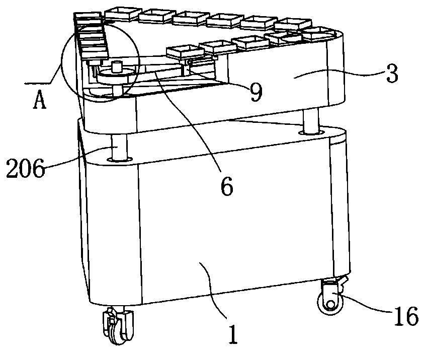 Three-bending rail