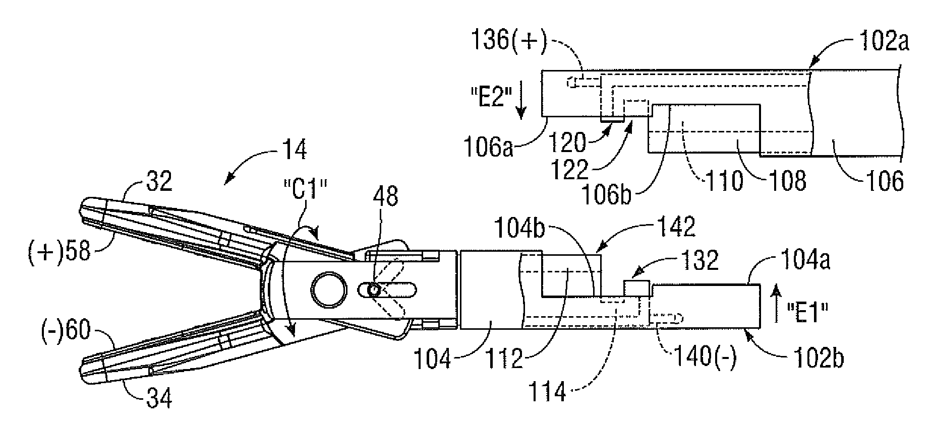 Surgical instrument with a separable coaxial joint