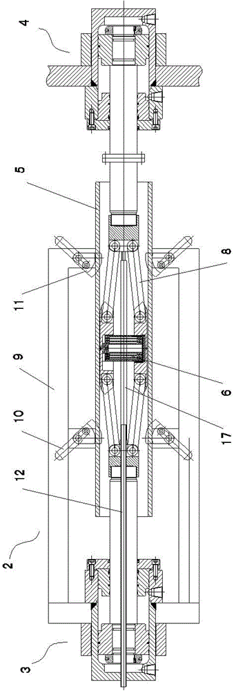 Overall composite mechanical spiral type bulging device for car drive axle