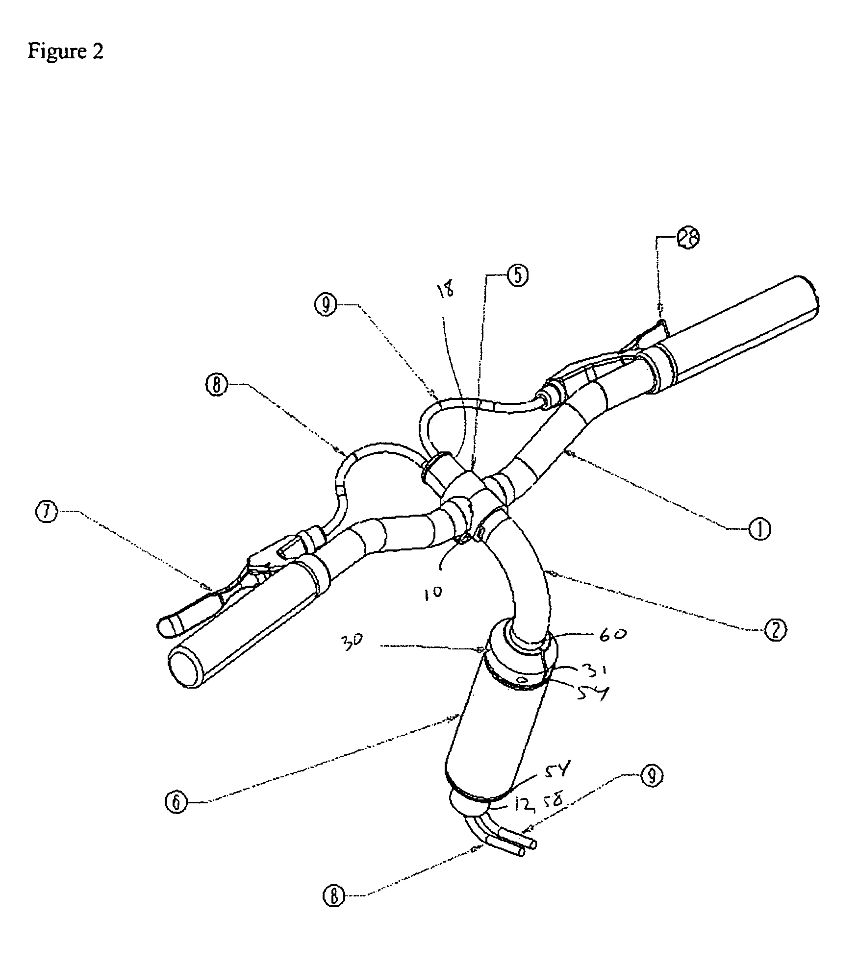 Bicycle having internally routed control cables