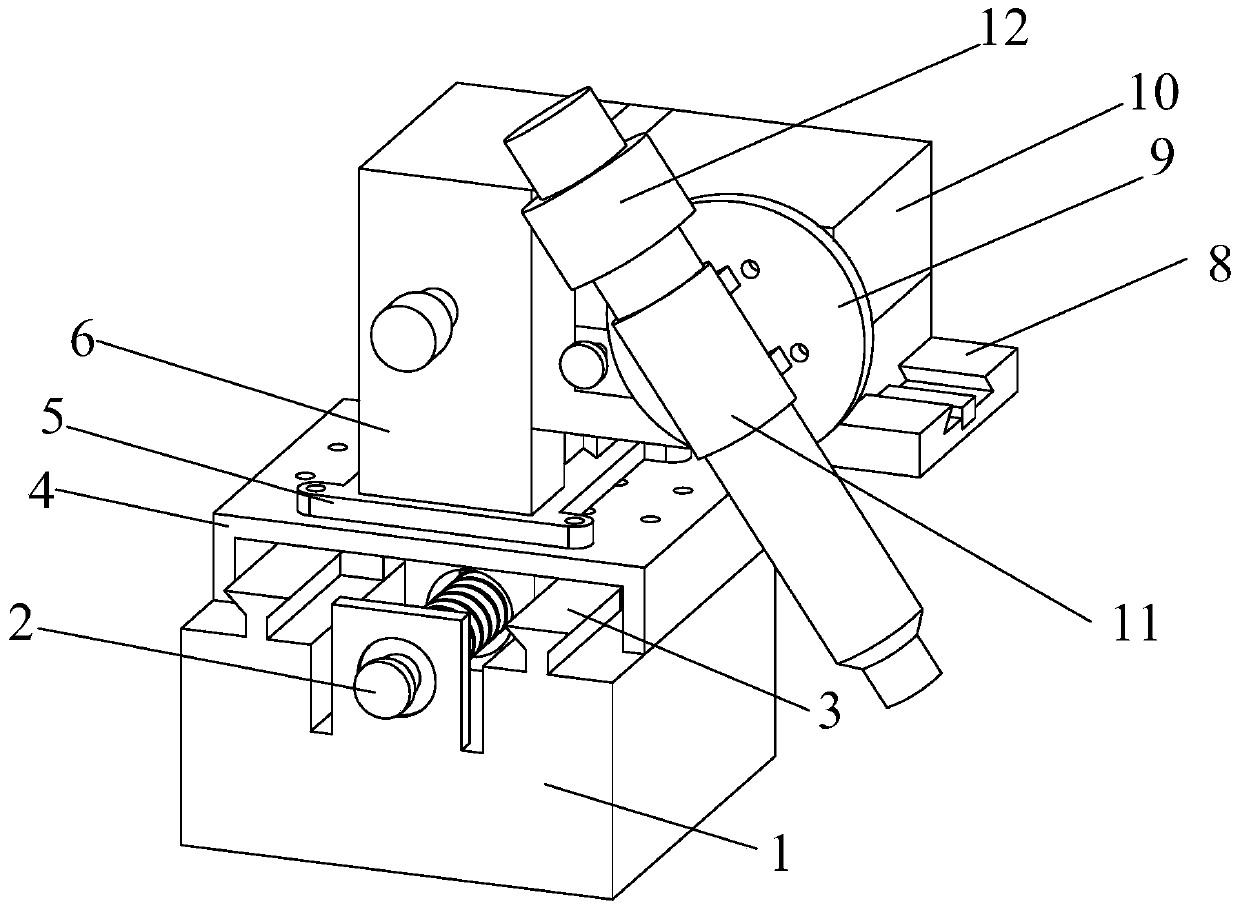 Multi-angle fillet weld residual stress test centering device