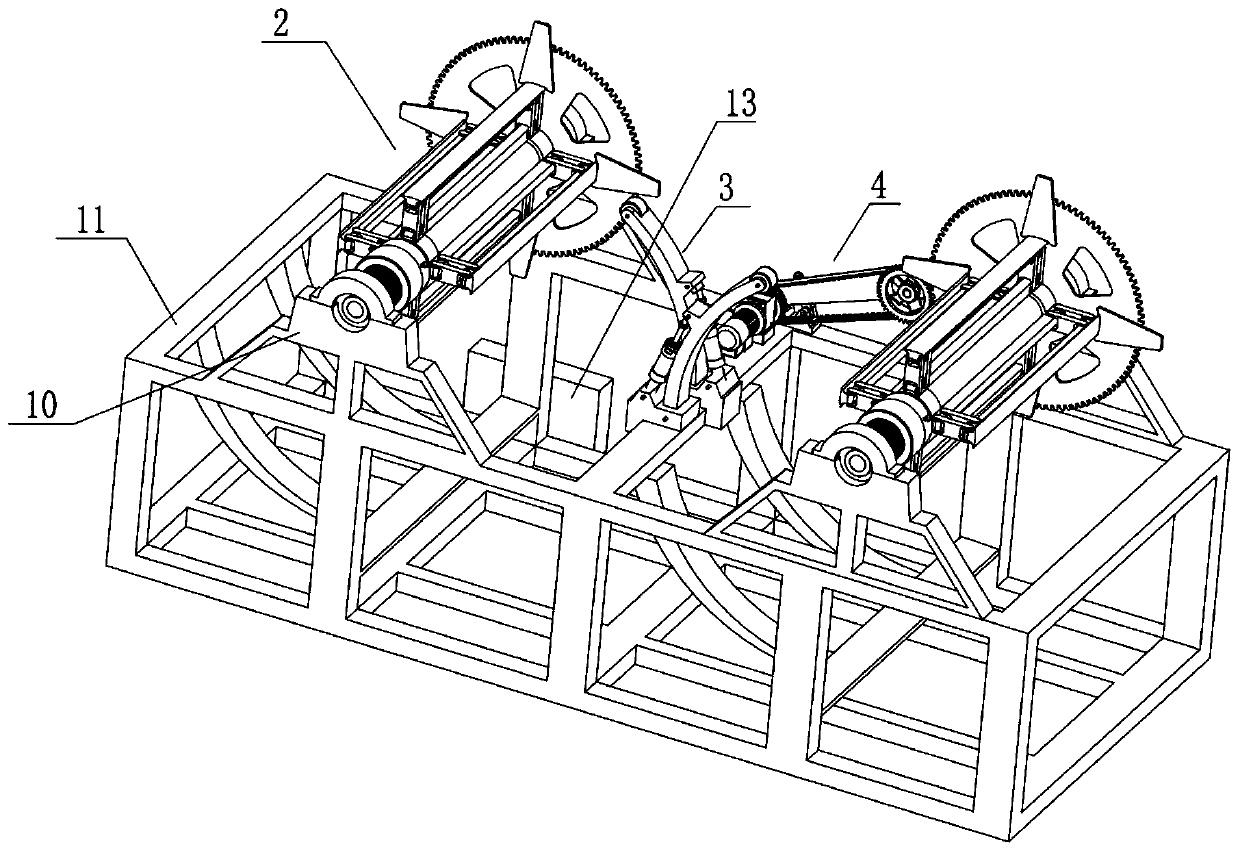 Loading device for air duct production line, and air duct production line
