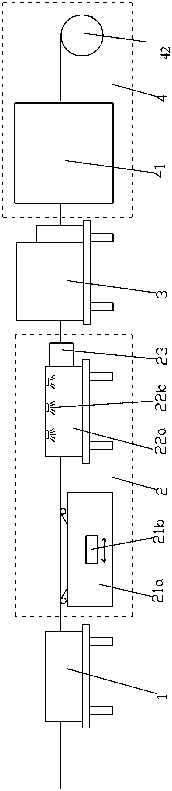 Full-automatic production device for copper-clad aluminum conductor