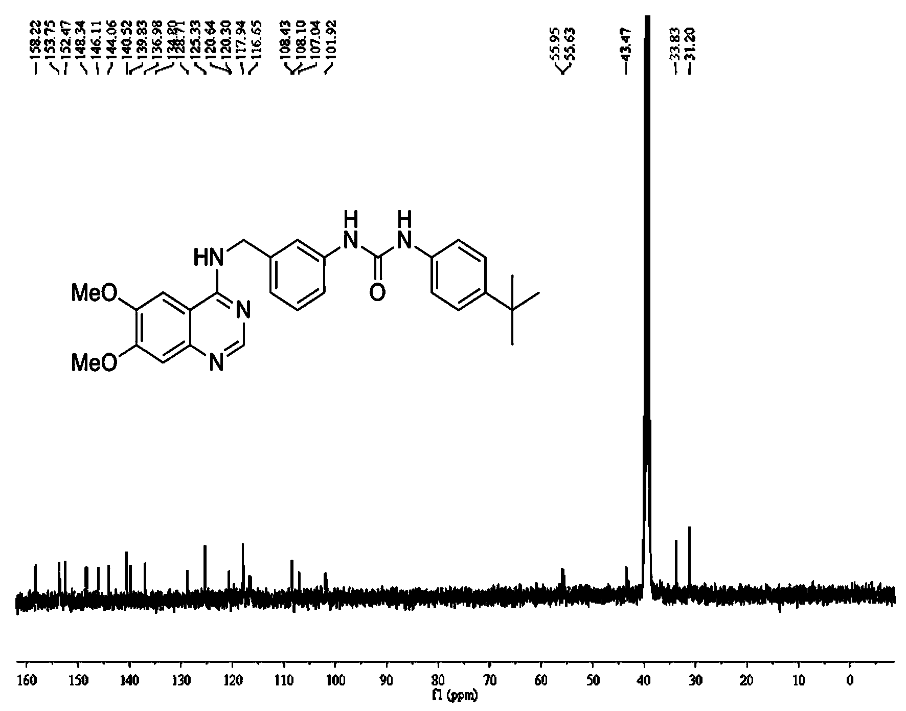 Quinazolinyl-aryl urea derivatives with antitumor function and application thereof