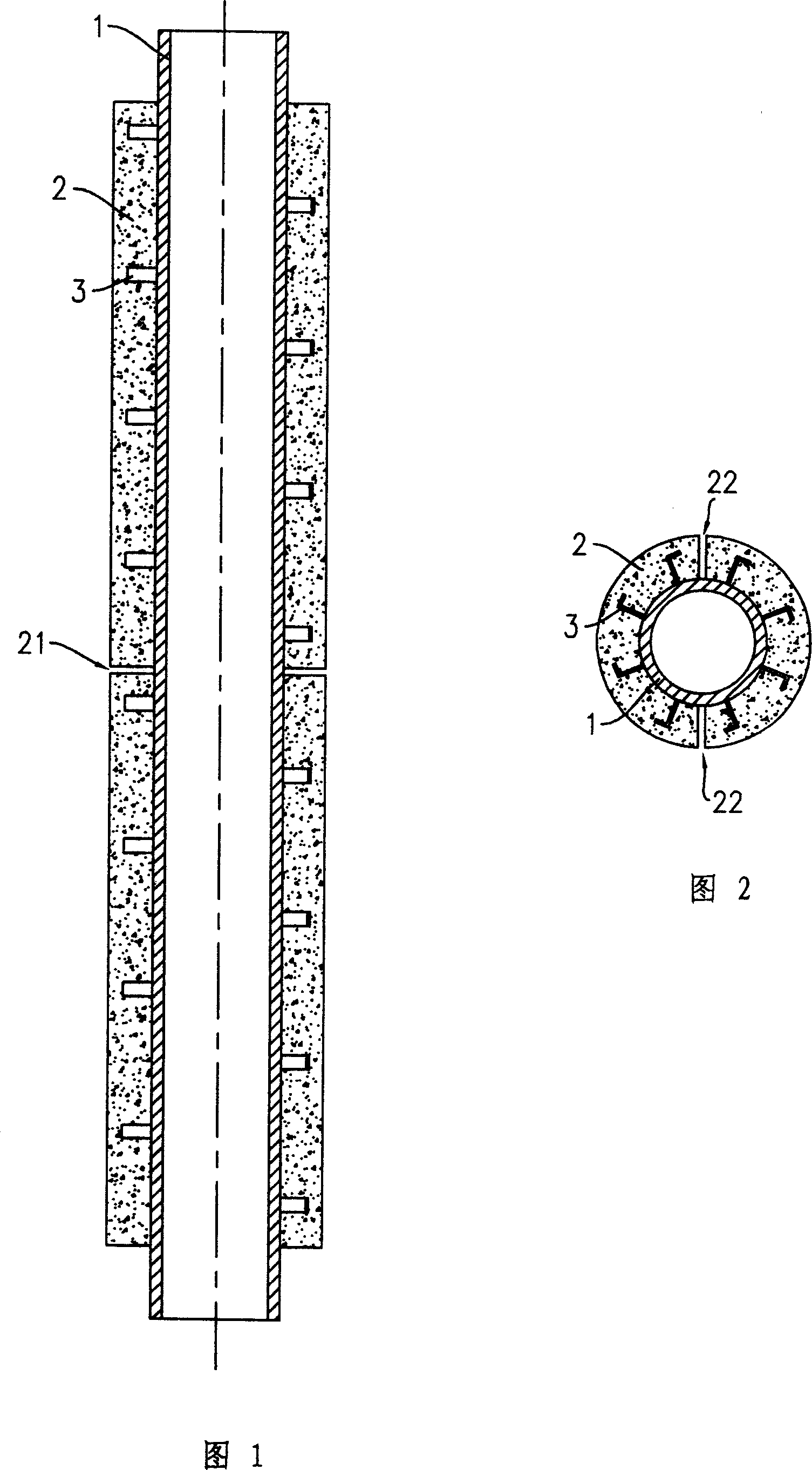 Recuperator tube device used for boiler